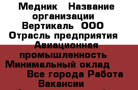 Медник › Название организации ­ Вертикаль, ООО › Отрасль предприятия ­ Авиационная промышленность › Минимальный оклад ­ 55 000 - Все города Работа » Вакансии   . Архангельская обл.,Северодвинск г.